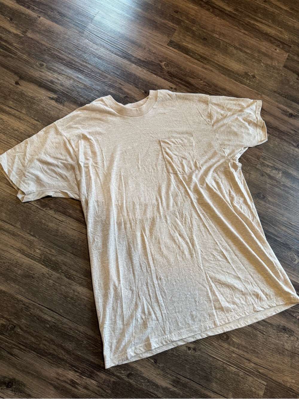 Vintage 90s Fruit Of The Loom Golden Blend Pocket Shirt Beige Men’s XXL